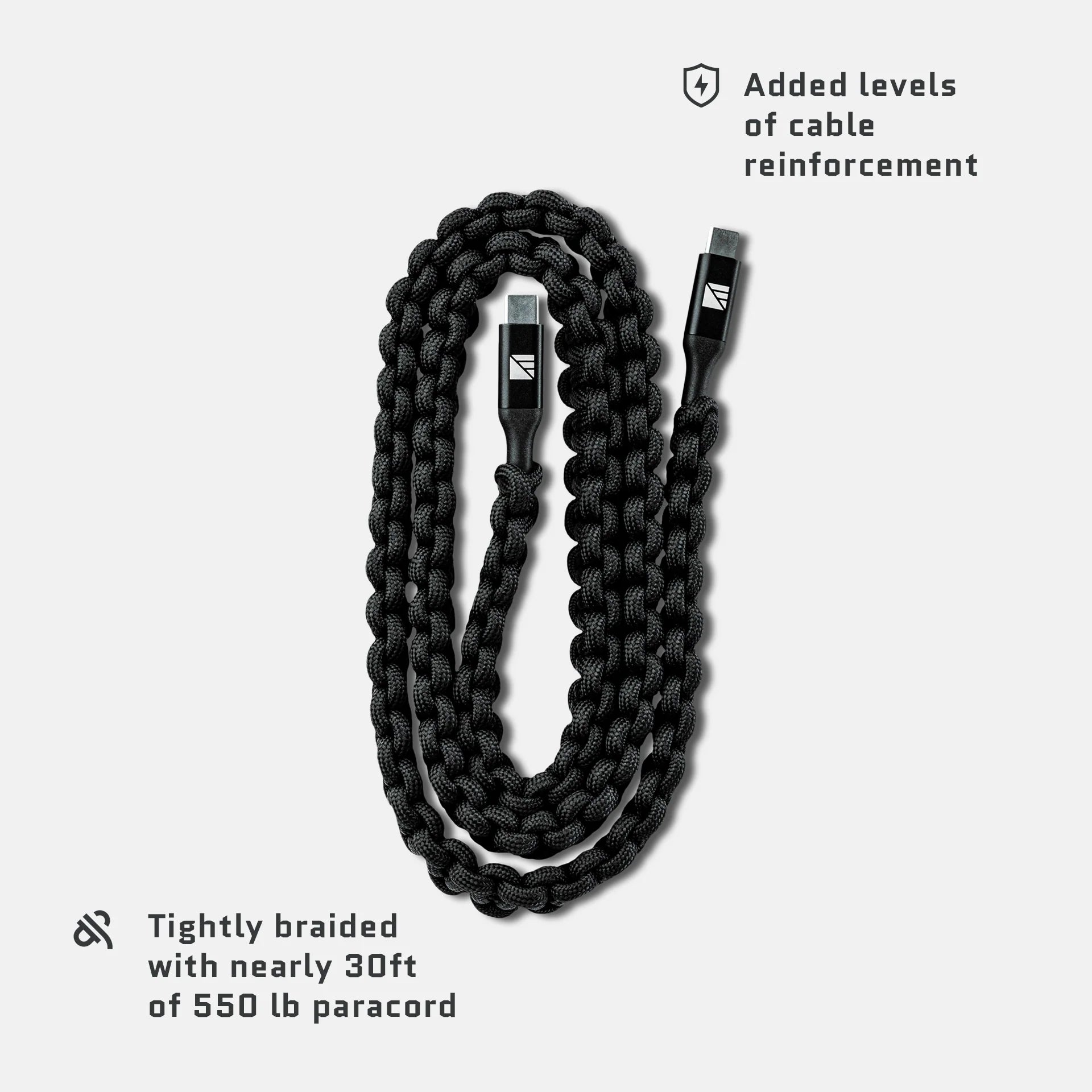 USB-C to USB-C Cable 1m 100W Fast Charging Steel Armored Braided PD