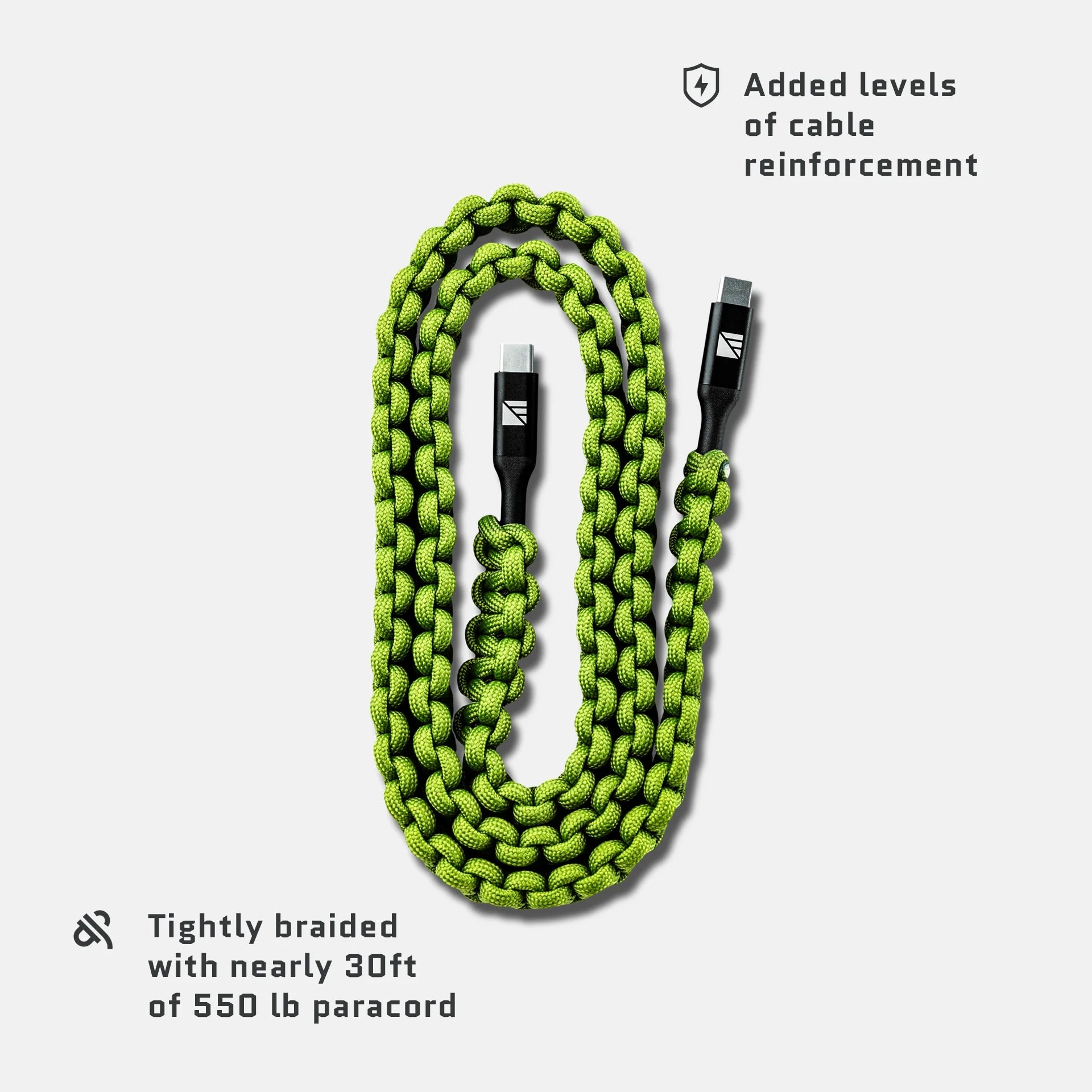 USB-C to USB-C Cable 1m 100W Fast Charging Steel Armored Braided PD