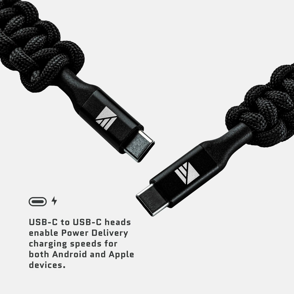 USB-C to USB-C Cable 1m 100W Fast Charging Steel Armored Braided PD
